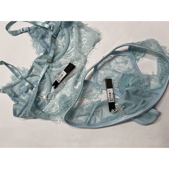 Gooseberry Intimates Be Mine Bra & Briefs in Baby Blue - Picture 6 of 6